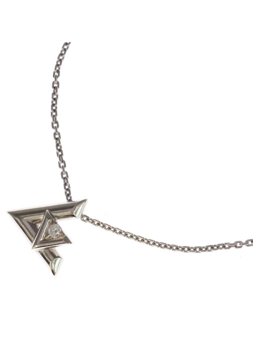 Louis Vuitton Pendentif LV Volt One PM Diamond Necklace White Gold